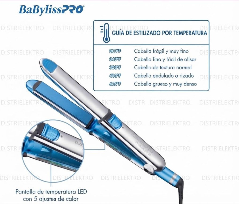 Plancha de Cabello BaByliss Optima 3000